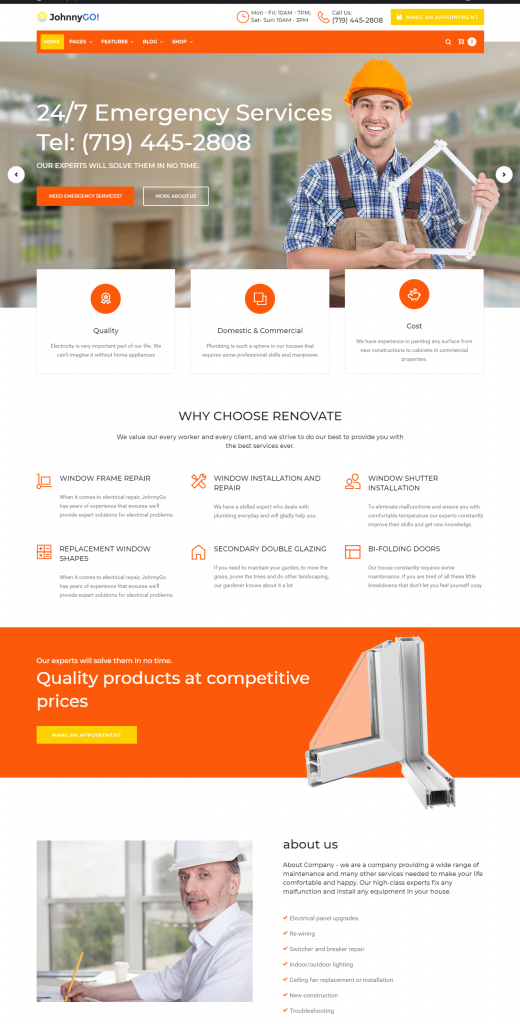 Mẫu website MẪU WEBSITE GIỚI THIỆU CÔNG TY – JOHNNYGO