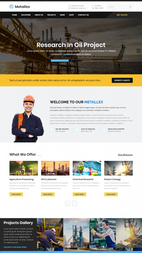 Mẫu website MẪU WEBSITE GIỚI THIỆU CÔNG TY -METALLEX