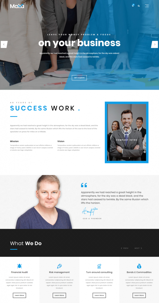 Mẫu website MẪU WEBSITE GIỚI THIỆU CÔNG TY – MALIA