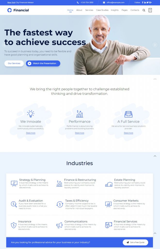Mẫu website MẪU WEBSITE TƯ VẤN – FINANCIAL