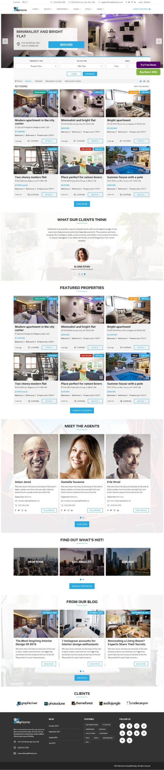 Mẫu website bất động sản – MyHome