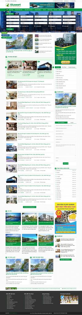 Mẫu website rao vặt bất động sản