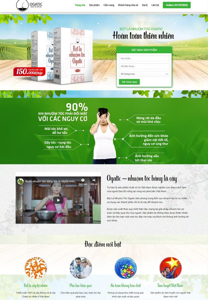 Mẫu Website Landingpage giới thiệu Dược phẩm
