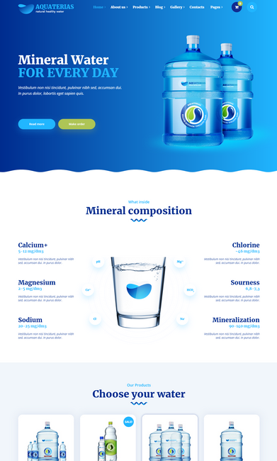 Mẫu Website bán hàng - Mineral Water