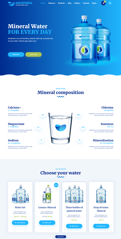 Mẫu Website bán hàng - Mineral Water