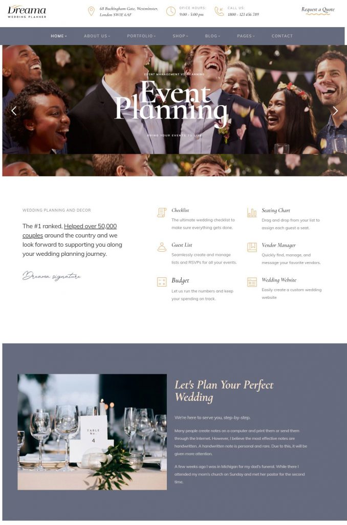 Mẫu website MẪU WEBSITE GIỚI THIỆU DỊCH VỤ – CƯỚI – DREAMA