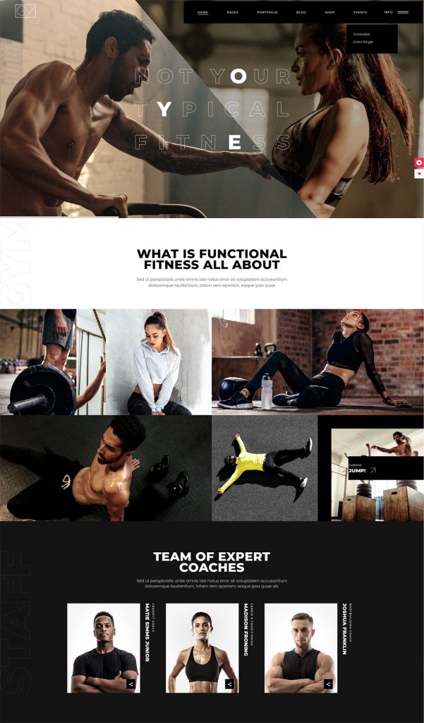 Mẫu website MẪU WEBSITE PHÒNG GYM – Power Lift