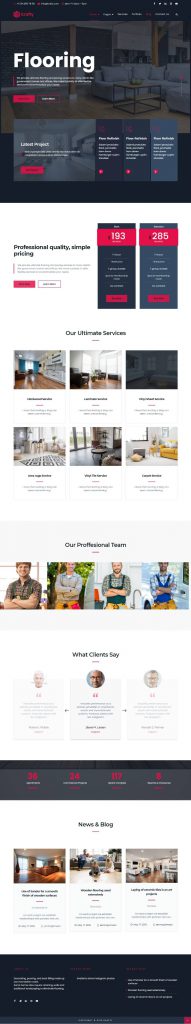Mẫu Website Giới Thiệu Sản Phẩm Công Ty KRAFTY Flooring