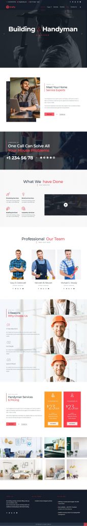 Mẫu Website Giới Thiệu Sản Phẩm Công Ty KRAFTY Handyman
