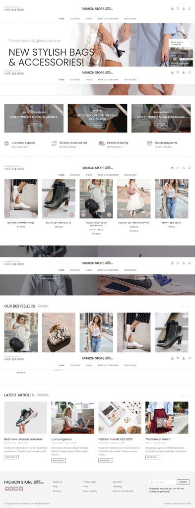 Mẫu Website bán hàng – Fashion Store