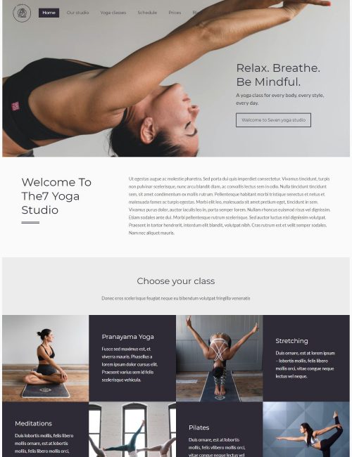 Mẫu Website Dịch Vụ Yoga - Yoga