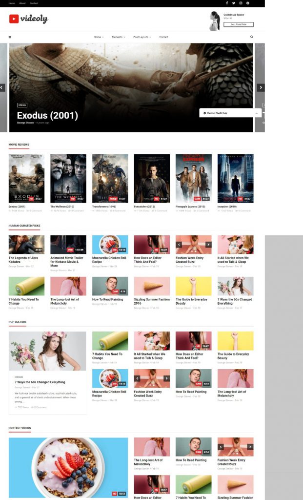 Mẫu website MẪU WEBSITE TIN TỨC VIDEO  – VIDEOLY