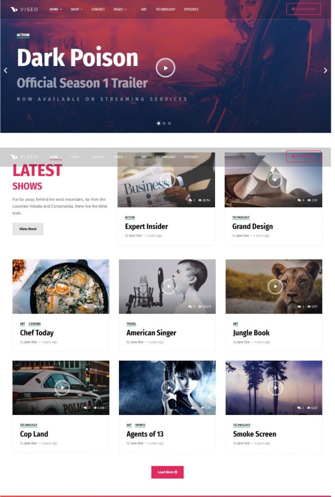 Mẫu website MẪU WEBSITE TIN TỨC  – VISEO