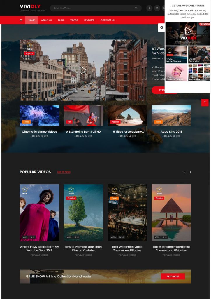Mẫu website MẪU WEBSITE TIN TỨC  – VIVIDLY