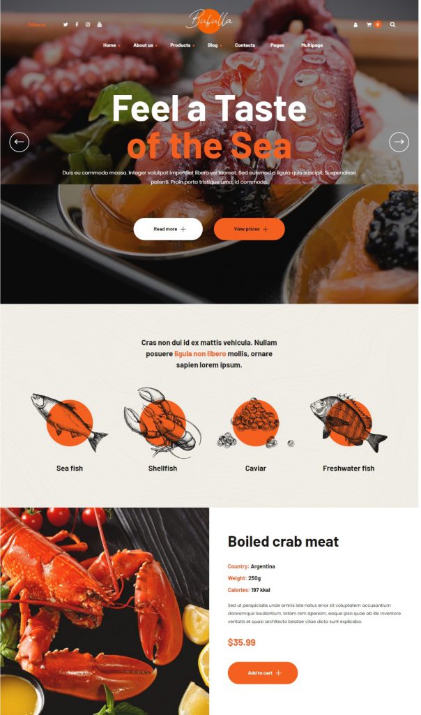 Mẫu website MẪU WEBSITE THỰC PHẨM-BUBULLA 3