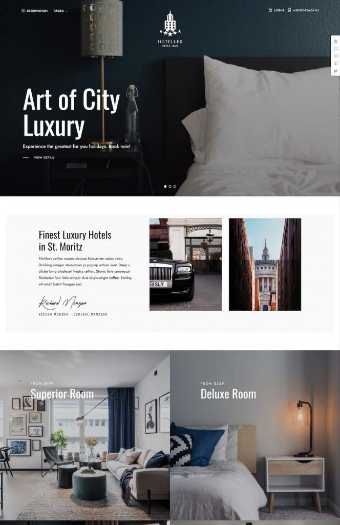 Mẫu website MẪU WEBSITE Khách Sạn Luxury