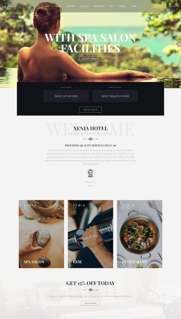 Mẫu website MẪU WEBSITE Khách Sạn XENIA