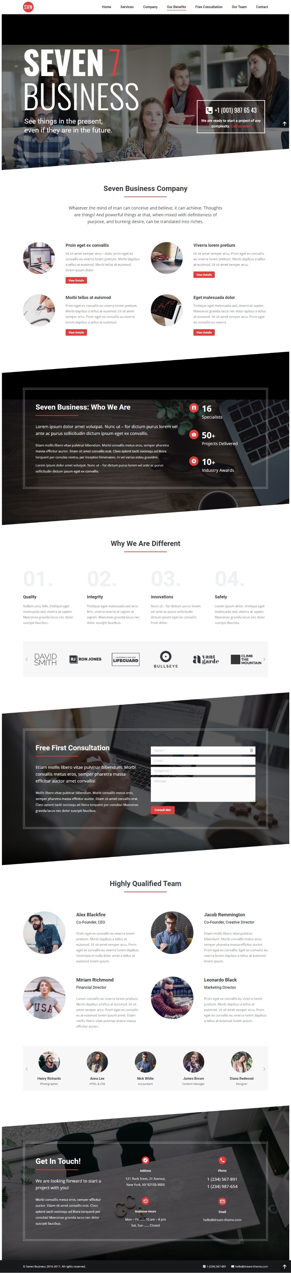 Mẫu Landing Page Dịch Vụ Công Ty - Business One-Page