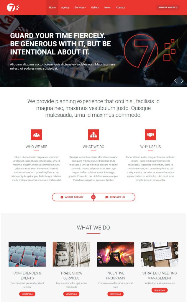 Mẫu Website Quảng Cáo Sự Kiện – Event Agency