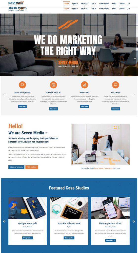 Mẫu Website Dịch Vụ Marketing – Marketing Agency