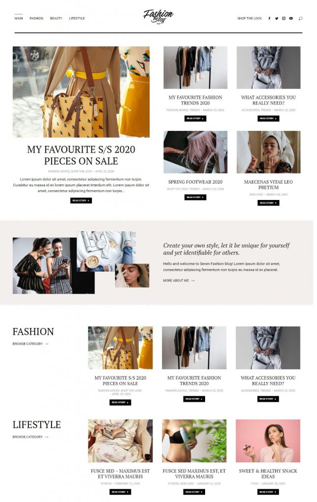 Mẫu Website Bán Hàng – Fashion Blog
