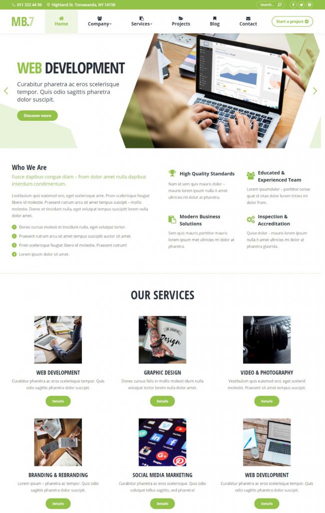 Mẫu Website Dịch Vụ Công Ty – Modern Business