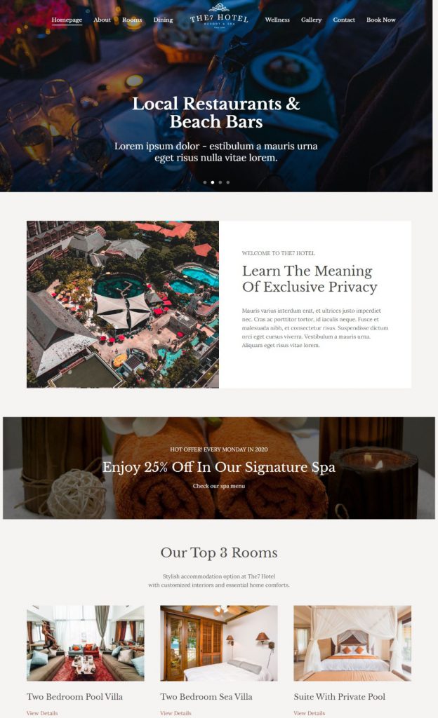 Mẫu Website Khách Sạn – Hotel