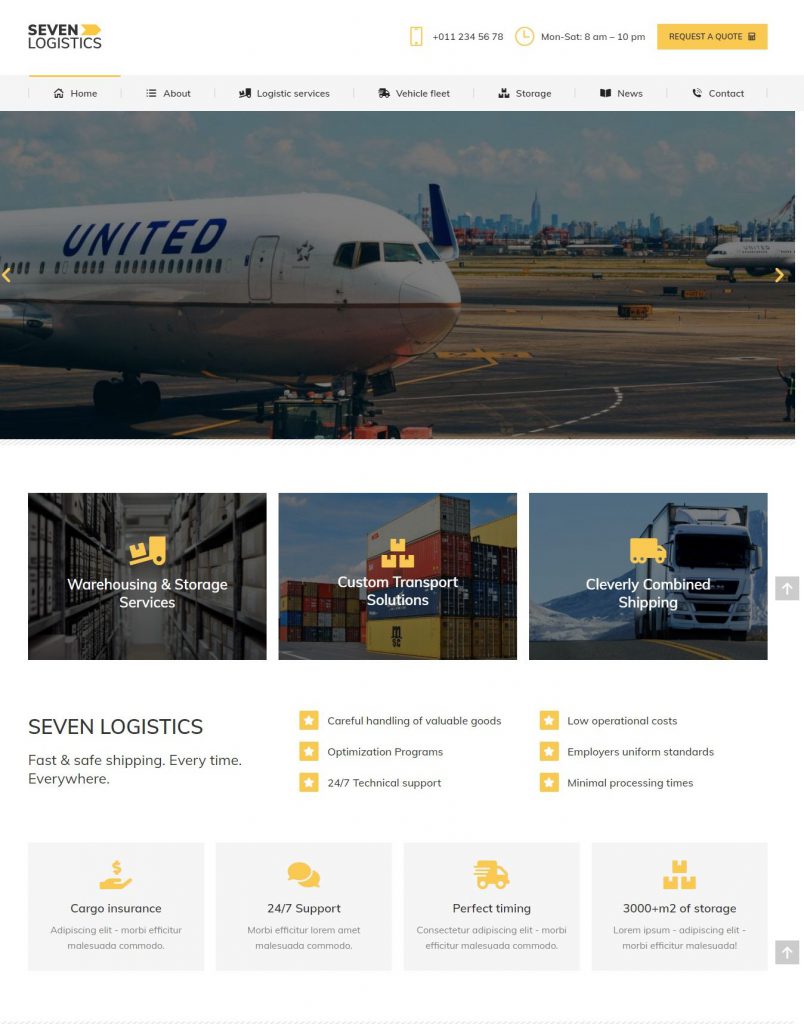 Mẫu Website Dịch Vụ – Seven Logictics