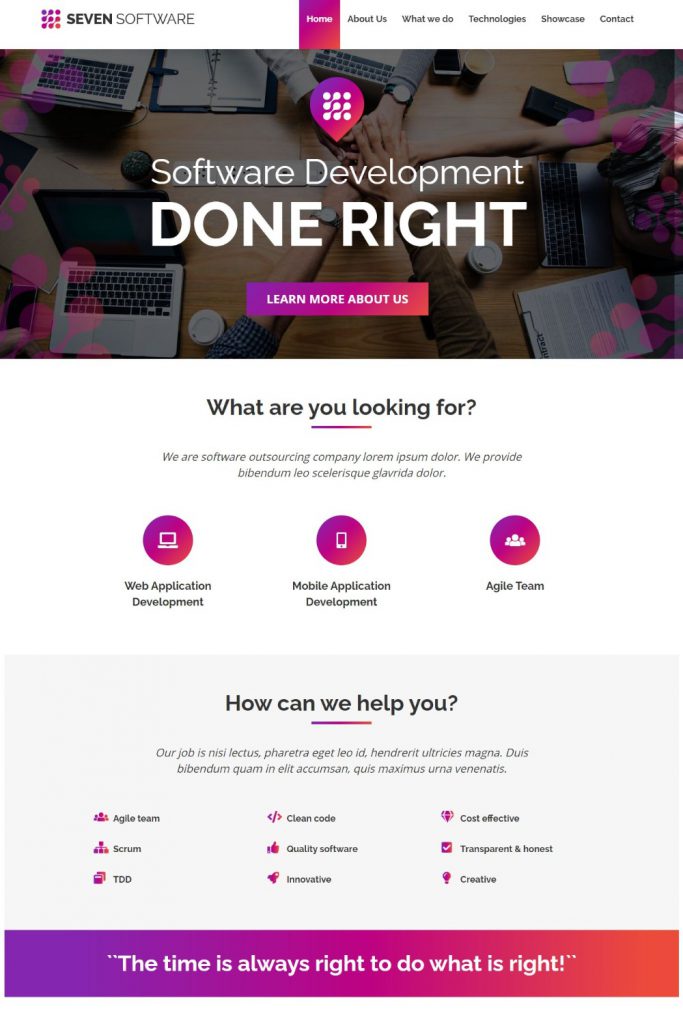 Mẫu Website Dịch Vụ Phần Mềm – Software Company