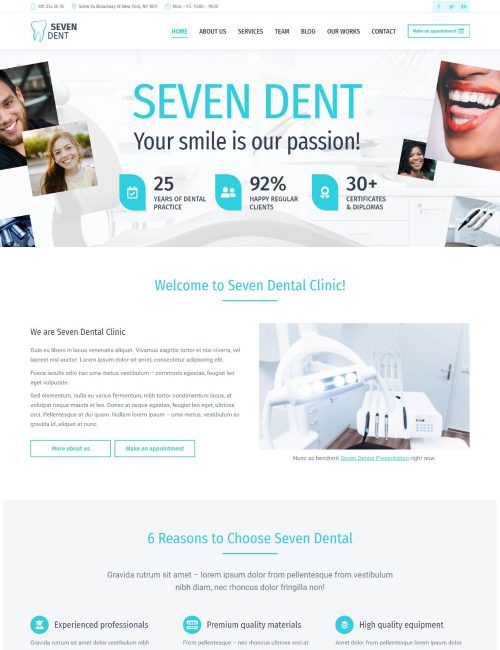 Mẫu Website Dịch Vụ Nha Khoa - Dental Clinic