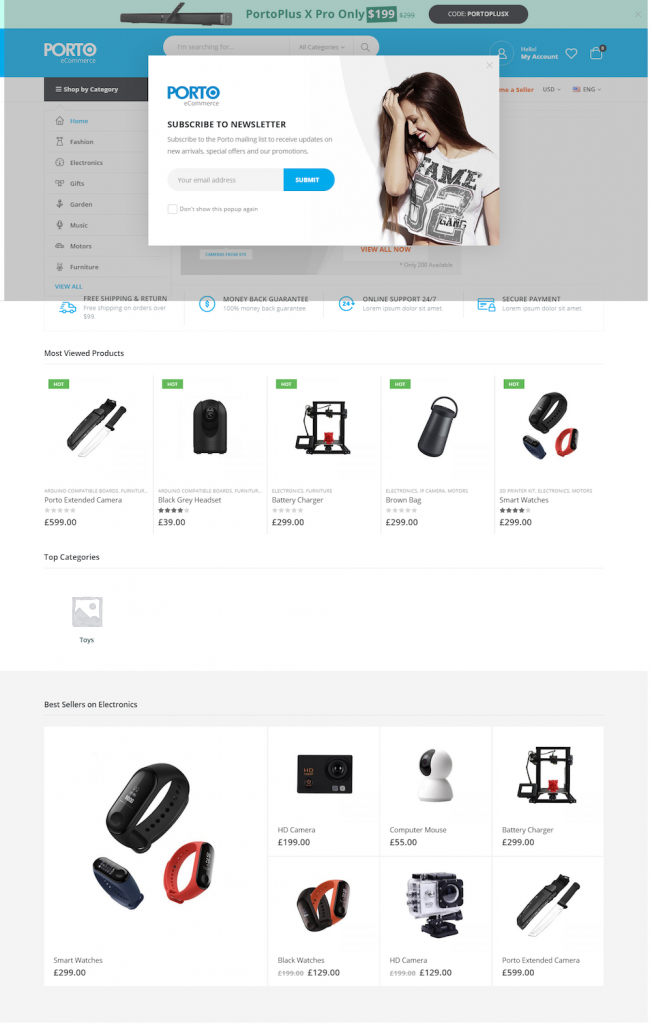 Mẫu website MẪU WEBSITE Porto Shop Phụ Kiện Công Nghệ