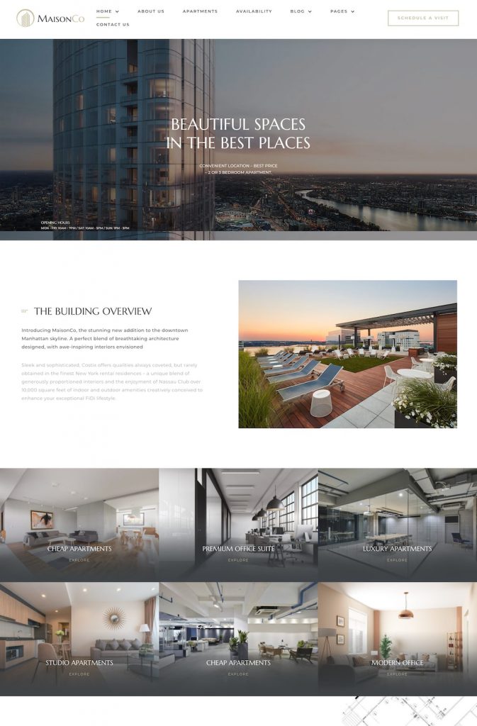 Mẫu website MẪU WEBSITE Giới Thiệu Toà Nhà MaisonCo V2