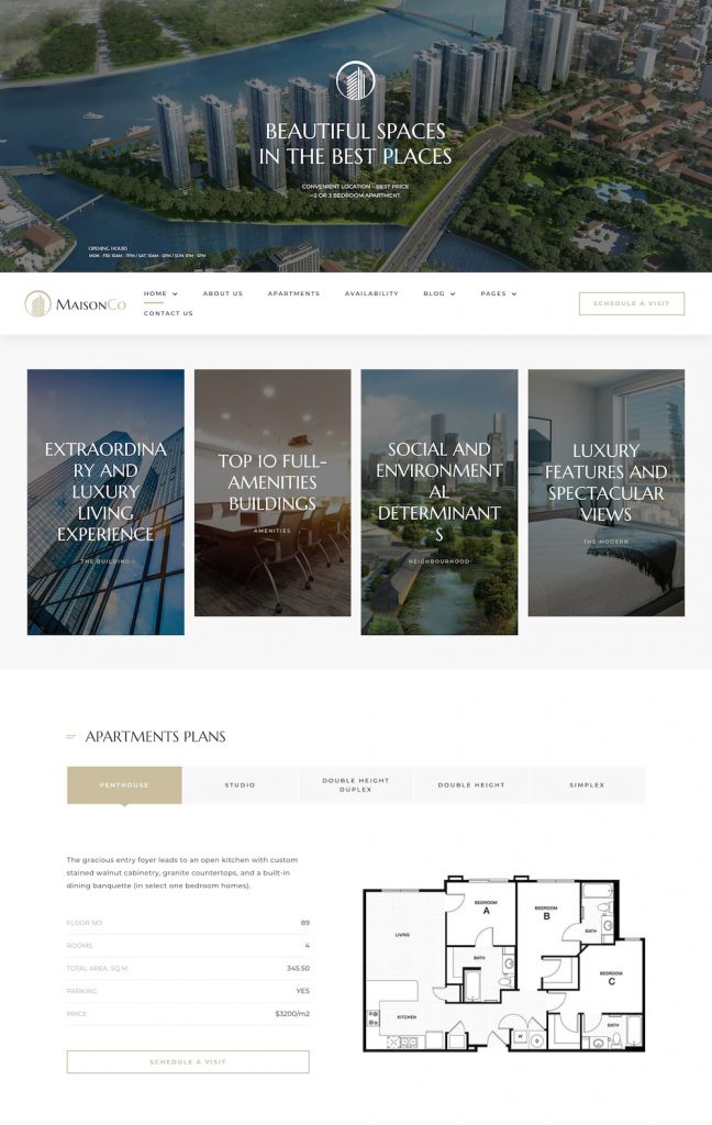 MẪU WEBSITE Giới Thiệu Toà Nhà MaisonCo V3