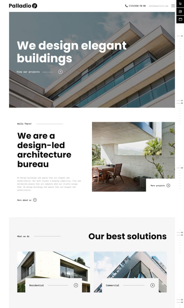 Mẫu website MẪU WEBSITE Thiết Kế Xây Dựng Palladio