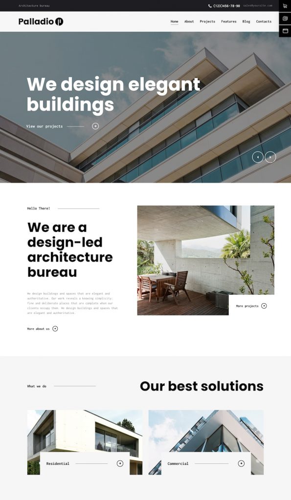 Mẫu website MẪU WEBSITE Thiết Kế Xây Dựng Palladio V2