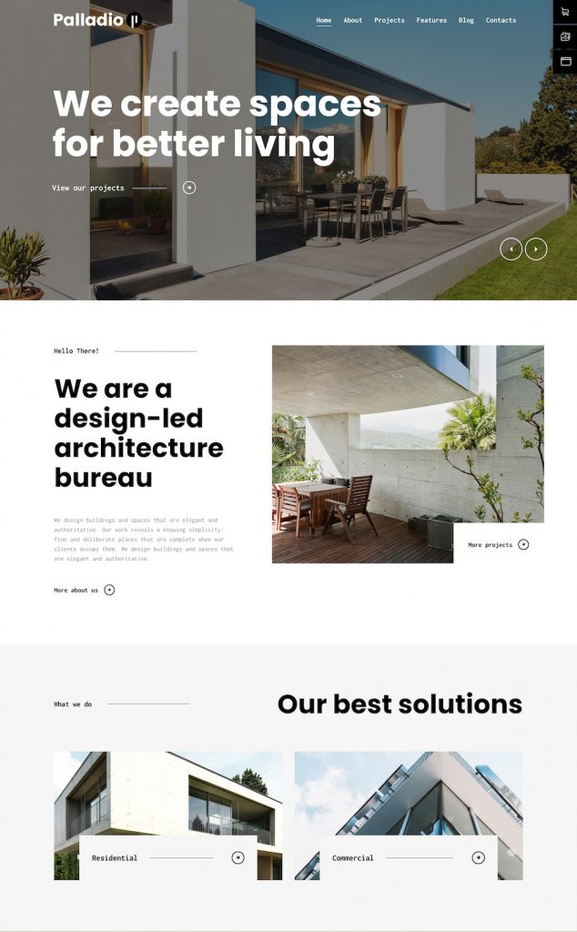 Mẫu website MẪU WEBSITE Thiết Kế Xây Dựng Palladio V3