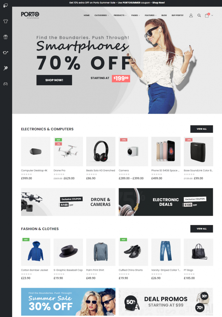 Mẫu website MẪU WEBSITE Porto Shop Bán Hàng Thời Trang 2