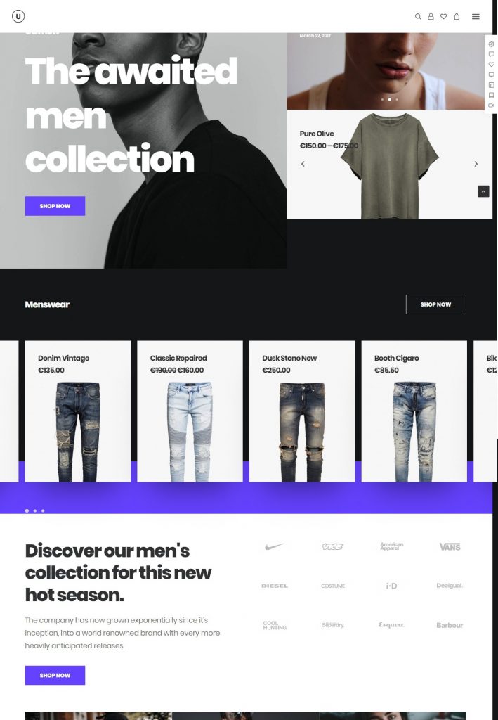 Mẫu website MẪU WEBSITE Shop Thời Trang -Uncode Out Now