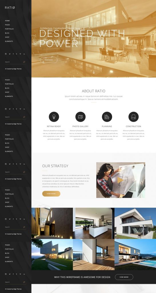 Mẫu Website Giới Thiệu Công Ty Xây Dựng Kiểu Left Menu