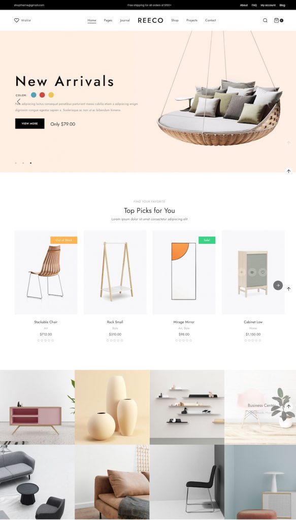Mẫu website MẪU WEBSITE Giới Thiệu & Bán Sản Phẩm Home Reeco