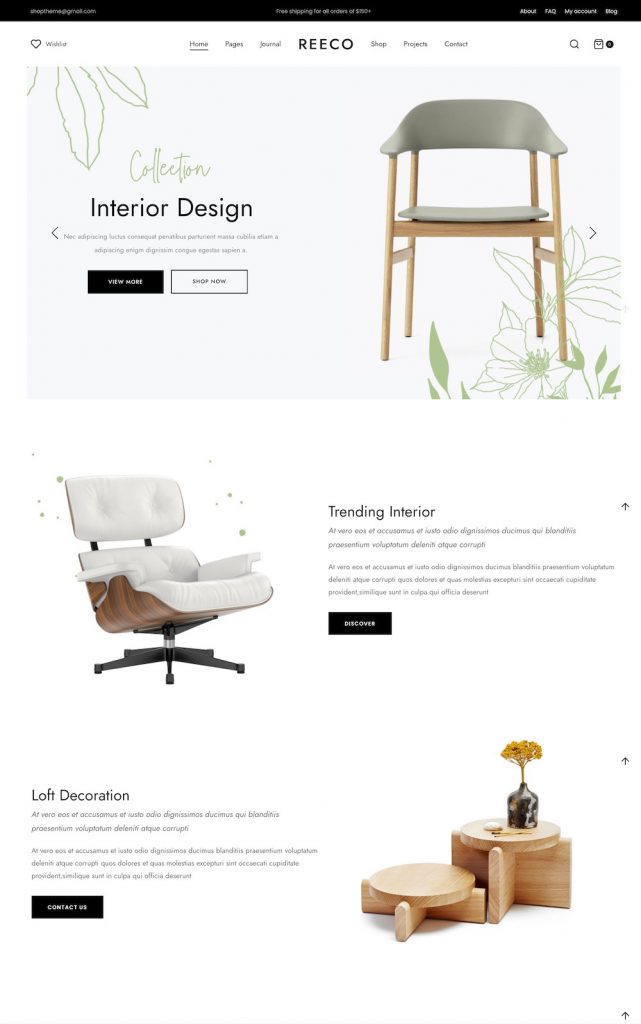 Mẫu website MẪU WEBSITE Giới Thiệu & Bán Sản Phẩm Interior Decor