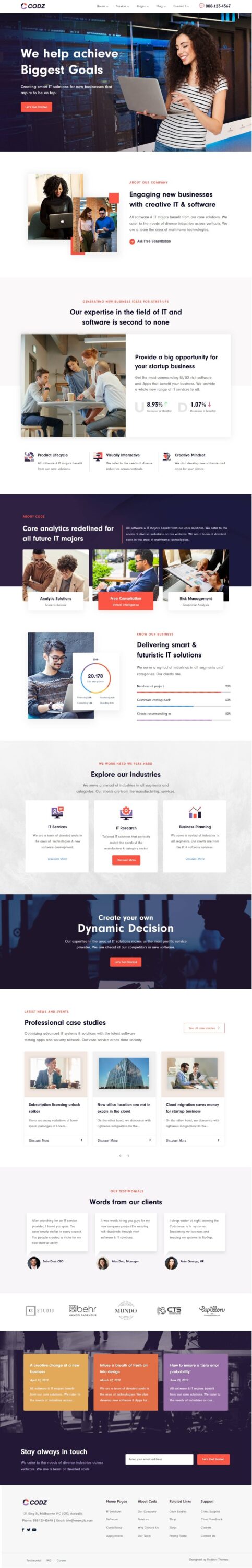 MẪU WEBSITE GIỚI THIỆU CÔNG TY – CODZ