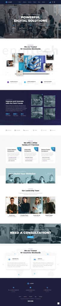 Mẫu website MẪU WEBSITE GIỚI THIỆU CÔNG TY – Engitech