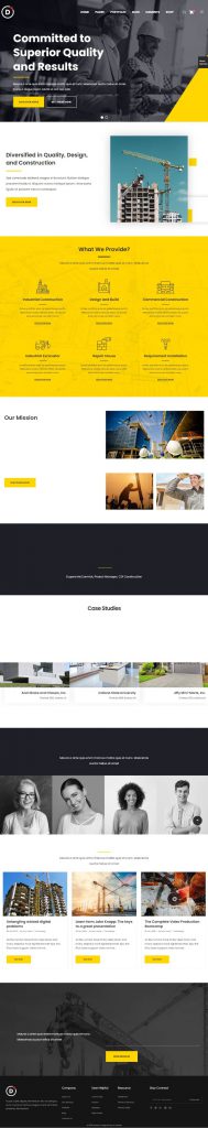 Mẫu Website Công Ty Xây Dựng  – Draven