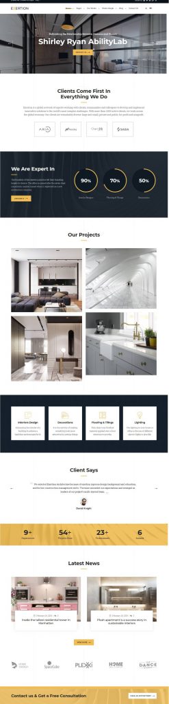 Mẫu Website Công Ty Xây Dựng – Exertion