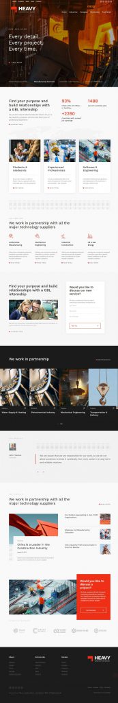Mẫu Website Công Ty Xây Dựng – Heavy