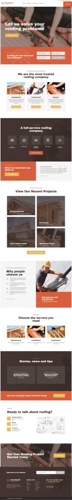 Mẫu Website Công Ty Xây Dựng – HomeRoofer