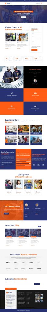 Mẫu Website Công Ty Xây Dựng – Patrai Industry