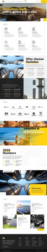 Mẫu Website Công Ty Xây Dựng – Samatex