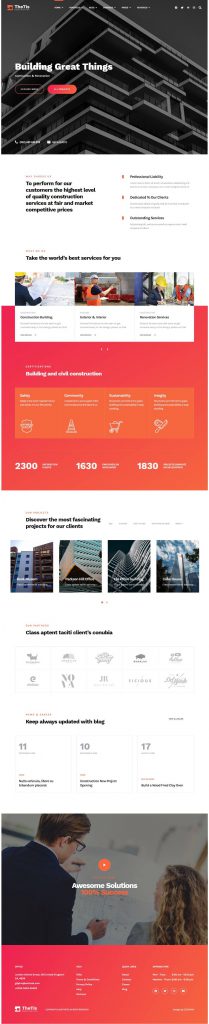 Mẫu Website Công Ty Xây Dựng – TheTis